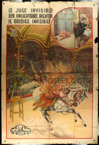 6p0021 WHIMSICAL THREADS OF DESTINY 63x93 special poster 1913 art from circus climax, ultra rare!
