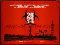 6r0030 28 DAYS LATER teaser DS British quad 2002 Danny Boyle, Cillian Murphy vs. zombies in London!