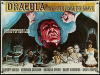 6r0038 DRACULA HAS RISEN FROM THE GRAVE British quad 1969 Hammer, Chantrell art of Christopher Lee!