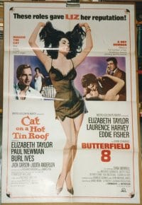 CAT ON A HOT TIN ROOF/BUTTERFIELD 8 1966 1sheet