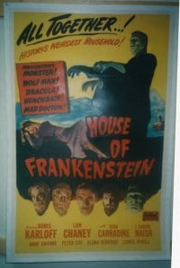 HOUSE OF FRANKENSTEIN R50 1sheet