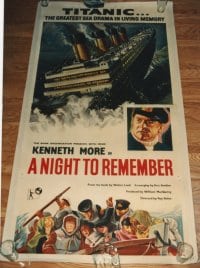 NIGHT TO REMEMBER ('58) linen English 3sh