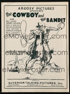 Cool Item Of the Week: The Cowboy and the Bandit pressbook