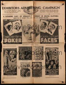 Cool Item Of the Week: Poker Faces pressbook cover and poster pages