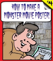 How to Make a Monster Movie Poster comic strip and YouTube Video!