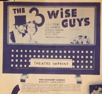 3 WISE GUYS miniature 24sh stand