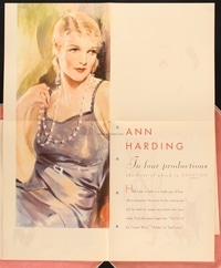 ANN HARDING campaign book page portrait