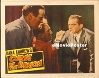 VHP7 345 NIGHT OF THE DEMON lobby card #3 '57 Andrews plus two!
