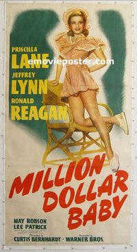 1008 MILLION DOLLAR BABY linenbacked three-sheet movie poster '41 Priscilla Lane