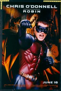 4727 BATMAN FOREVER Robin advance one-sheet movie poster '95 Chris O'Donnell