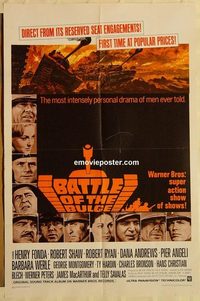 1720 BATTLE OF THE BULGE one-sheet movie poster '66 Henry Fonda, Shaw
