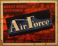 3425 AIR FORCE half-sheet movie poster '43 Howard Hawks, John Garfield