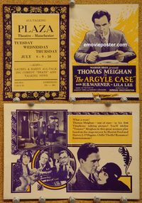 2533 ARGYLE CASE movie herald '29 Thomas Meighan, H.B. Warner