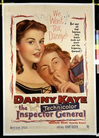 1039 INSPECTOR GENERAL linenbacked one-sheet movie poster '50 Danny Kaye, Bates