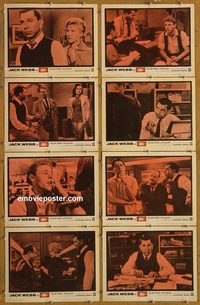 3603 -30- 8 lobby cards '59 Jack Webb, newspapers