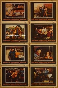 3637 BLOOD ALLEY 8 lobby cards '55 John Wayne, Lauren Bacall