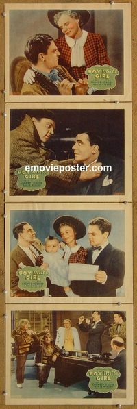 4201 BOY MEETS GIRL 4 lobby cards '38 James Cagney, Pat O'Brien