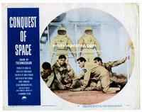 #307 CONQUEST OF SPACE lobby card #4 '55 wounded astronaut!!