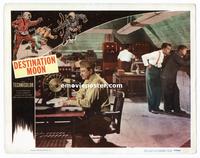 #292 DESTINATION MOON lobby card #8 '50 tracking the spaceship!!
