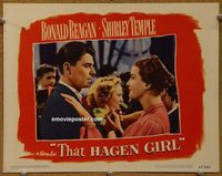 2471 THAT HAGEN GIRL lobby card '47 Ronald Reagan close up!