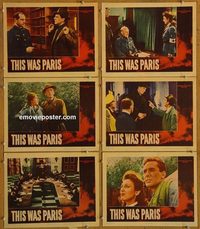 4015 THIS WAS PARIS 6 lobby cards '42 Ann Dvorak, Ben Lyon