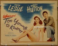 1357 TOO YOUNG TO KNOW title lobby card '45 Joan Leslie, Robert Hutton