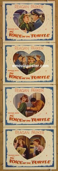 4246 VOICE OF THE TURTLE 4 lobby cards '48 Ronald Reagan, Parker