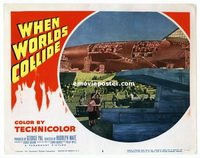 #296 WHEN WORLDS COLLIDE lobby card #2 '51 half-built spaceship!!
