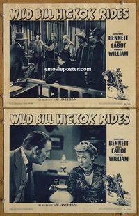 4513 WILD BILL HICKOK RIDES 2 lobby cards '42 Constance Bennett
