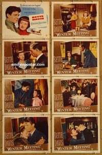3869 WINTER MEETING 8 lobby cards '48 Bette Davis, Jim Davis