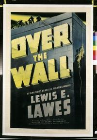 1049 OVER THE WALL linenbacked one-sheet movie poster '38 great artistic design!