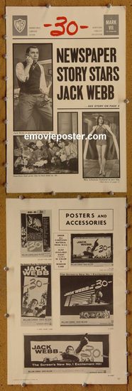 5002 -30- movie pressbook '59 Jack Webb, newspapers