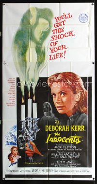 800FF INNOCENTS three-sheet movie poster '62 Deborah Kerr in Henry James' English classic horror!