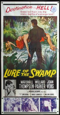 0803FF LURE OF THE SWAMP 3sh '57 two men & a super sexy woman find their destination is Hell!