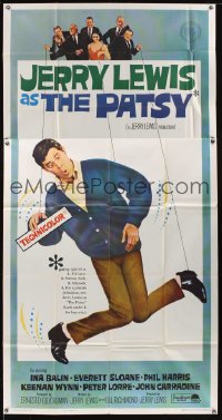 1089FF PATSY 3sh '64 wacky image of Jerry Lewis star & director hanging from strings like a puppet!