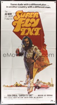 1091FF SUPER FLY T.N.T. int'l 3sh '73 great artwork of Ron O'Neal holding dynamite by Craig!