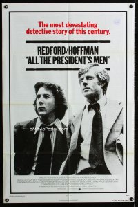 0659FF ALL THE PRESIDENT'S MEN int'l 1sh '76 Dustin Hoffman & Robert Redford as Woodward & Bernstein