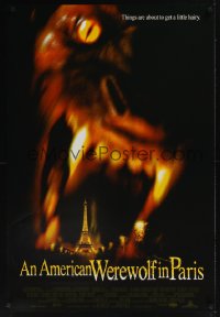 0043UF AMERICAN WEREWOLF IN PARIS DS 1sh '97 horror image of giant werewolf & Eiffel Tower!