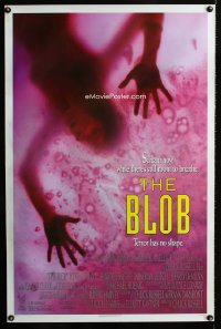 0673UF BLOB 1sh '88 really wild horror image, Chuck Russell sci-fi remake!