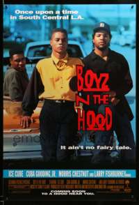 2054UF BOYZ N THE HOOD advance DS 1sh '91 Cuba Gooding Jr., Ice Cube, directed by John Singleton!
