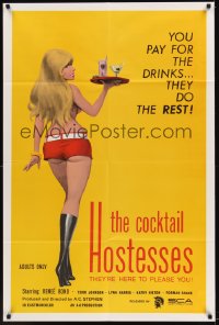 0511FF COCKTAIL HOSTESSES 1sh '73 written by Ed Wood, artwork of sexiest waitress!
