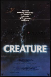 0095FF CREATURE 1sh '85 really cool artwork of monster in space by Todd Curtis!