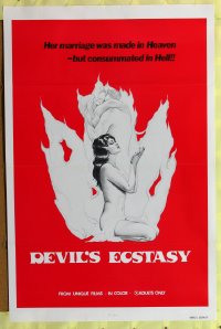 110TF DEVIL'S ECSTASY 1sheet '77 sexploitation horror!
