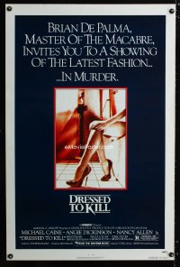 0691UF DRESSED TO KILL 1sh '80 Brian De Palma shows you the latest fashion of murder, sexy legs!