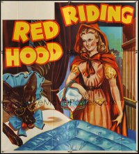 1516TF RED RIDING HOOD stage play English 6sh '30s stone litho of sexy Red with wolf trailing behind