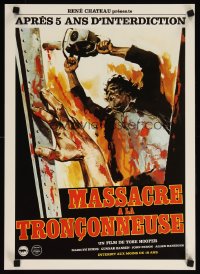 1658UF TEXAS CHAINSAW MASSACRE French 15x21 '82 Tobe Hooper cult classic slasher horror!