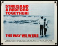 0636UF WAY WE WERE int'l 1/2sh '73 Barbra Streisand & Robert Redford walk on the beach!