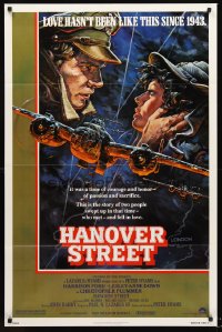1219FF HANOVER STREET 1sh '79 cool art of Harrison Ford & Lesley-Anne Down in World War II by Alvin!