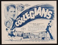1257 COLLEGIANS herald '26 George Lewis, directed by Carl Laemmle Jr., art by M. Froehlich!