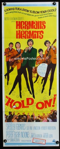 0644FF HOLD ON insert '66 rock & roll, great image of Herman's Hermits performing!